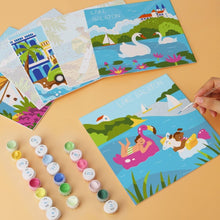 Carica l'immagine nel visualizzatore di Gallery, Mini Set Dipingere con i Numeri 20x20cm (6 pezzi) - Giorni d'Estate Colorati