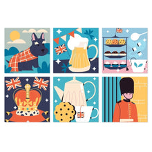 Carica l'immagine nel visualizzatore di Gallery, Mini Set Dipingere con i Numeri 20x20cm (6 pezzi) - Icone Britanniche Figured'Art