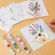 Carica l'immagine nel visualizzatore di Gallery, Mini Set Dipingere con i Numeri 20x20cm (6 pezzi) - Fiori nell'Annaffiatoio 1