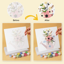 Carica l'immagine nel visualizzatore di Gallery, Mini Set Dipingere con i Numeri 20x20cm (6 pezzi) - Fiori nell'Annaffiatoio 1
