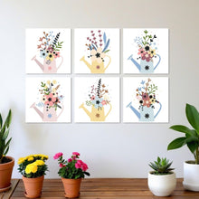 Carica l'immagine nel visualizzatore di Gallery, Mini Set Dipingere con i Numeri 20x20cm (6 pezzi) - Fiori nell'Annaffiatoio 1
