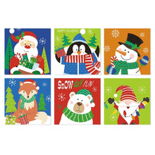 Carica l'immagine nel visualizzatore di Gallery, Mini Set Dipingere con i Numeri 20x20cm (6 pezzi) - Allegre Icone di Natale Figured'Art