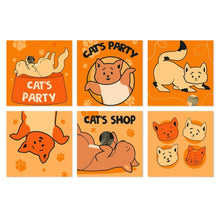 Carica l'immagine nel visualizzatore di Gallery, Mini Set Dipingere con i Numeri 20x20cm (6 pezzi) - Cat's Party Figured'Art