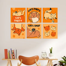 Carica l'immagine nel visualizzatore di Gallery, Mini Set Dipingere con i Numeri 20x20cm (6 pezzi) - Cat's Party