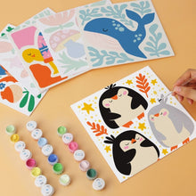 Carica l'immagine nel visualizzatore di Gallery, Mini Set Dipingere con i Numeri 20x20cm (6 pezzi) - Mix di Creature Colorate