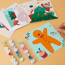 Carica l'immagine nel visualizzatore di Gallery, Mini Set Dipingere con i Numeri 20x20cm (6 pezzi) - Set Festivo Divertente