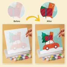 Carica l'immagine nel visualizzatore di Gallery, Mini Set Dipingere con i Numeri 20x20cm (6 pezzi) - Set Festivo Divertente