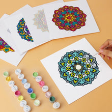 Carica l'immagine nel visualizzatore di Gallery, Mini Set Dipingere con i Numeri 20x20cm (6 pezzi) - Mandala Caleidoscopio
