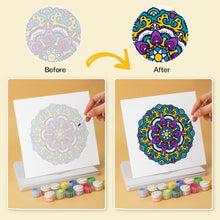 Carica l'immagine nel visualizzatore di Gallery, Mini Set Dipingere con i Numeri 20x20cm (6 pezzi) - Mandala Caleidoscopio
