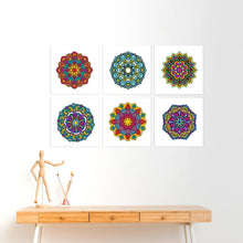 Carica l'immagine nel visualizzatore di Gallery, Mini Set Dipingere con i Numeri 20x20cm (6 pezzi) - Mandala Caleidoscopio