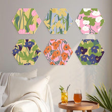 Carica l'immagine nel visualizzatore di Gallery, Mini Set Dipingere con i Numeri - Esagoni (6 pezzi) - Petali Dipinti