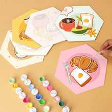 Carica l'immagine nel visualizzatore di Gallery, Mini Set Dipingere con i Numeri - Esagoni (6 pezzi) - Mattine Deliziose