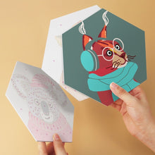 Carica l'immagine nel visualizzatore di Gallery, Mini Set Dipingere con i Numeri - Esagoni (6 pezzi) - Ritratti di Creature