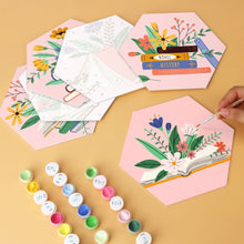 Carica l'immagine nel visualizzatore di Gallery, Mini Set Dipingere con i Numeri - Esagoni (6 pezzi) - Libri in Fiore