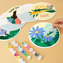 Carica l'immagine nel visualizzatore di Gallery, Mini Set Dipingere con i Numeri - Dischi di Ø20cm (6 pezzi) - Stagioni in Fiore