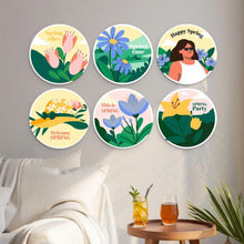 Carica l'immagine nel visualizzatore di Gallery, Mini Set Dipingere con i Numeri - Dischi di Ø20cm (6 pezzi) - Stagioni in Fiore