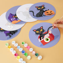 Carica l'immagine nel visualizzatore di Gallery, Mini Set Dipingere con i Numeri - Dischi di Ø20cm (6 pezzi) - Gatti e Stregoneria