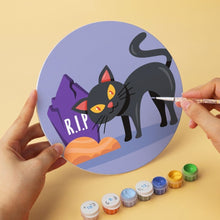 Carica l'immagine nel visualizzatore di Gallery, Mini Set Dipingere con i Numeri - Dischi di Ø20cm (6 pezzi) - Gatti e Stregoneria