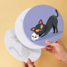 Carica l'immagine nel visualizzatore di Gallery, Mini Set Dipingere con i Numeri - Dischi di Ø20cm (6 pezzi) - Gatti e Stregoneria