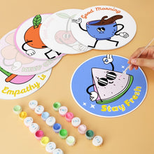 Carica l'immagine nel visualizzatore di Gallery, Mini Set Dipingere con i Numeri - Dischi di Ø20cm (6 pezzi) - Stato d'animo solare