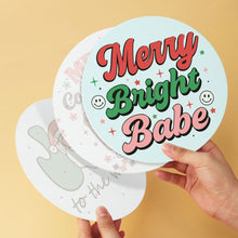 Carica l'immagine nel visualizzatore di Gallery, Mini Set Dipingere con i Numeri - Dischi di Ø20cm (6 pezzi) - Calorosi auguri di Natale