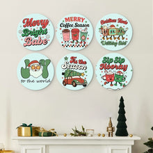 Carica l'immagine nel visualizzatore di Gallery, Mini Set Dipingere con i Numeri - Dischi di Ø20cm (6 pezzi) - Calorosi auguri di Natale