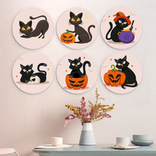 Carica l'immagine nel visualizzatore di Gallery, Mini Set Dipingere con i Numeri - Dischi di Ø20cm (6 pezzi) - Gatti da brivido