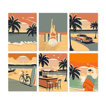 Carica l'immagine nel visualizzatore di Gallery, Mini Set Dipingere con i Numeri 15x20cm (6 pezzi) - Orizzonti Vintage Figured'Art