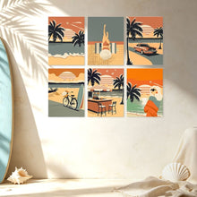 Carica l'immagine nel visualizzatore di Gallery, Mini Set Dipingere con i Numeri 15x20cm (6 pezzi) - Orizzonti Vintage
