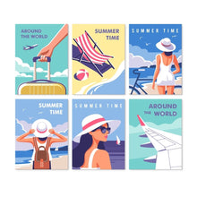 Carica l'immagine nel visualizzatore di Gallery, Mini Set Dipingere con i Numeri 15x20cm (6 pezzi) - Estate di Viaggi Figured'Art