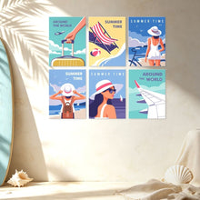 Carica l'immagine nel visualizzatore di Gallery, Mini Set Dipingere con i Numeri 15x20cm (6 pezzi) - Estate di Viaggi