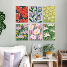 Carica l'immagine nel visualizzatore di Gallery, Mini Set Dipingere con i Numeri 15x20cm (6 pezzi) - Fiori Vivaci