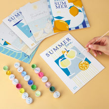 Carica l'immagine nel visualizzatore di Gallery, Mini Set Dipingere con i Numeri 15x20cm (6 pezzi) - Brezza di Limone