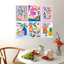 Carica l'immagine nel visualizzatore di Gallery, Mini Set Dipingere con i Numeri 15x20cm (6 pezzi) - Picnic Fruttato