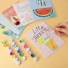 Carica l'immagine nel visualizzatore di Gallery, Mini Set Dipingere con i Numeri 15x20cm (6 pezzi) - Estate Pop