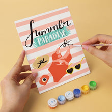 Carica l'immagine nel visualizzatore di Gallery, Mini Set Dipingere con i Numeri 15x20cm (6 pezzi) - Estate Pop