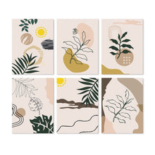 Carica l'immagine nel visualizzatore di Gallery, Mini Set Dipingere con i Numeri 15x20cm (6 pezzi) - Linee e Foglie Figured'Art