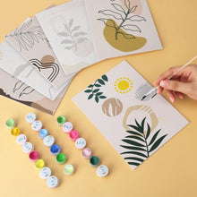 Carica l'immagine nel visualizzatore di Gallery, Mini Set Dipingere con i Numeri 15x20cm (6 pezzi) - Linee e Foglie