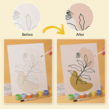 Carica l'immagine nel visualizzatore di Gallery, Mini Set Dipingere con i Numeri 15x20cm (6 pezzi) - Linee e Foglie