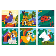 Carica l'immagine nel visualizzatore di Gallery, Mini Set Dipingere con i Numeri 20x20cm (6 pezzi) - Amici Animali Figured'Art
