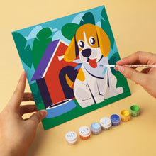 Carica l'immagine nel visualizzatore di Gallery, Mini Set Dipingere con i Numeri 20x20cm (6 pezzi) - Amici Animali