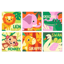Carica l'immagine nel visualizzatore di Gallery, Mini Set Dipingere con i Numeri 20x20cm (6 pezzi) - Animali Giocosi Figured'Art