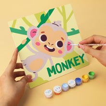 Carica l'immagine nel visualizzatore di Gallery, Mini Set Dipingere con i Numeri 20x20cm (6 pezzi) - Animali Giocosi