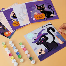 Carica l'immagine nel visualizzatore di Gallery, Mini Set Dipingere con i Numeri 20x20cm (6 pezzi) - Gatti di Halloween