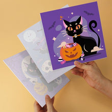 Carica l'immagine nel visualizzatore di Gallery, Mini Set Dipingere con i Numeri 20x20cm (6 pezzi) - Gatti di Halloween