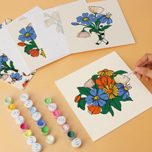 Carica l'immagine nel visualizzatore di Gallery, Mini Set Dipingere con i Numeri 20x20cm (6 pezzi) - Fiori Raccolti a Mano