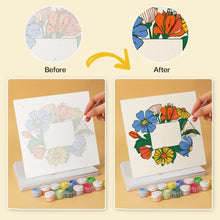 Carica l'immagine nel visualizzatore di Gallery, Mini Set Dipingere con i Numeri 20x20cm (6 pezzi) - Fiori Raccolti a Mano