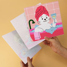 Carica l'immagine nel visualizzatore di Gallery, Mini Set Dipingere con i Numeri 20x20cm (6 pezzi) - Gatti alla Spa 2