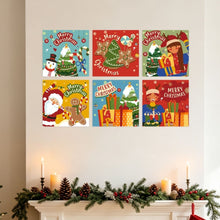 Carica l'immagine nel visualizzatore di Gallery, Mini Set Dipingere con i Numeri 20x20cm (6 pezzi) - Colori Natalizi