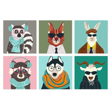 Carica l'immagine nel visualizzatore di Gallery, Mini Set Dipingere con i Numeri 20x20cm (6 pezzi) - Creature con Stile Figured'Art